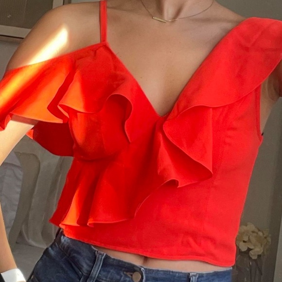 Lulus - Ruffled Crop Top - Picture 6 of 6
